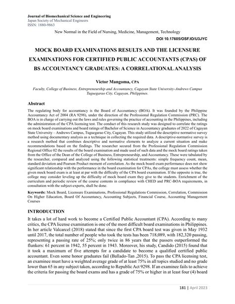 (PDF) MOCK BOARD EXAMINATIONS RESULTS AND THE LICENSURE ...